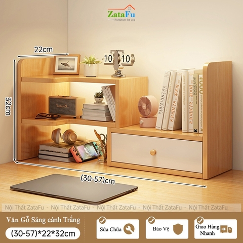 Kệ Để Bàn Làm Việc Bàn Học Đa Năng, Có Ngăn Kéo Bo Cong Thẩm Mỹ KTT-140 ZataFu