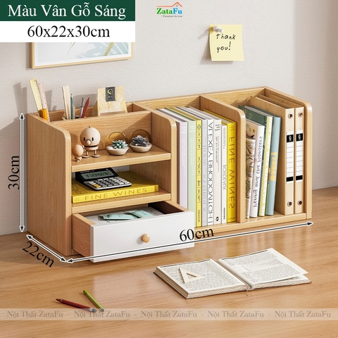 Kệ Sách Để Bàn, Kệ Đựng Đồ Hồ Sơ Tài Liệu Đa Năng KTT-136 ZataFu