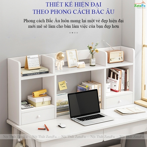 Kệ Sách Để Bàn Học Bàn Làm Việc Hiện Đại Nhiều Ngăn KTT-137 ZataFu