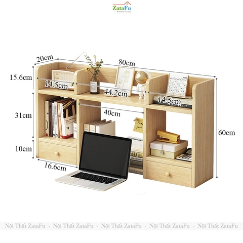 Kệ Sách Để Bàn Học Bàn Làm Việc Hiện Đại Nhiều Ngăn KTT-137 ZataFu