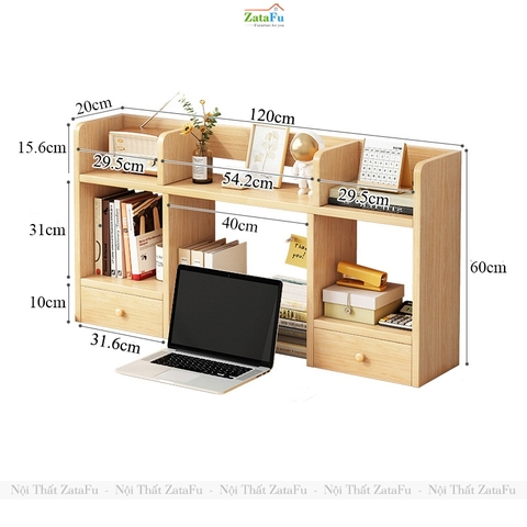 Kệ Sách Để Bàn Học Bàn Làm Việc Hiện Đại Nhiều Ngăn KTT-137 ZataFu