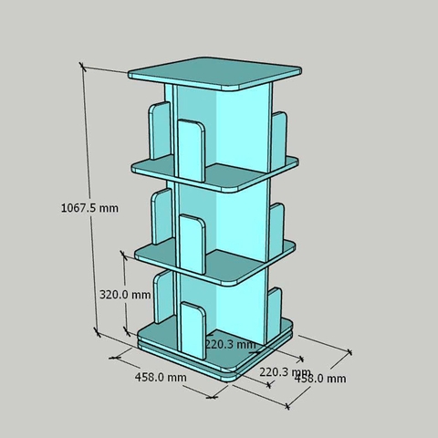 Kệ Đựng Sách Xoay 360 Độ Kệ Gỗ Trang Trí Sách Vở Xoay Cho Bé KTT-142 ZataFu