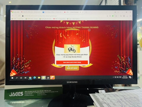 Chúc mừng Khách hàng may mắn tiếp theo trong chuỗi SERIES Mua xe -Trúng xe Tại hệ thống HEAD Nam Sương - HONDA RƯỚC XUÂN, LỘC ĐẾN MUÔN PHẦN.