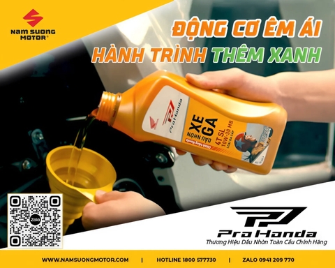 XE HONDA AN TÂM SỬ DỤNG DẦU NHỜN PRO HONDA 🎯