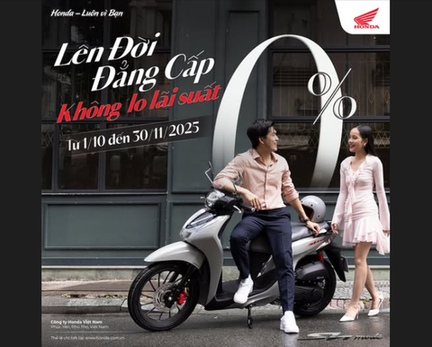 🔥 Ưu đãi đỉnh cao với "Lên đời đẳng cấp – Không lo lãi suất" cùng Honda SH Mode🔥