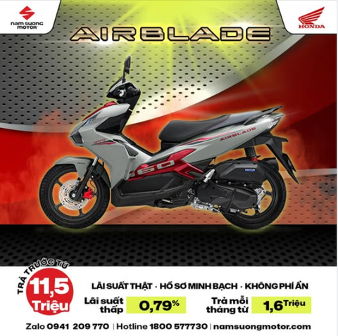 Bạn muốn mua xe AIR BLADE nhưng ngại VƯỢT CHI TIÊU? - HÃY CHỌN GÓI T.RẢ G.ÓP LS 0.79% - Giải pháp mua xe tiết kiệm được thiết kế riêng dành cho Quý Khách