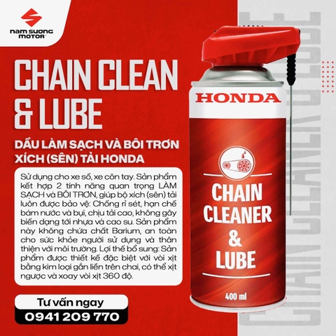 🔴 CHAIN CLEAN & LUBE – LÀM SẠCH, BÔI TRƠN XÍCH TẢI HONDA