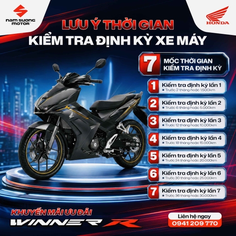 ⏰ ĐỪNG QUÊN KIỂM TRA ĐỊNH KỲ CHO XE MÁY!