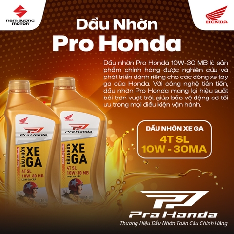 DẦU NHỚT PRO HONDA - BẢO VỆ ĐỘNG CƠ, TỐI ƯU CÔNG SUẤT