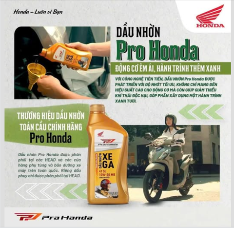 DẦU NHỚT PRO HONDA - BẢO VỆ ĐỘNG CƠ, TỐI ƯU CÔNG SUẤT