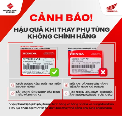 DẤU HIỆU THAY PHỤ TÙNG KHÔNG CHÍNH HÃNG VÀ CÁCH NHẬN BIẾT PHỤ TÙNG CHÍNH HÃNG !!!