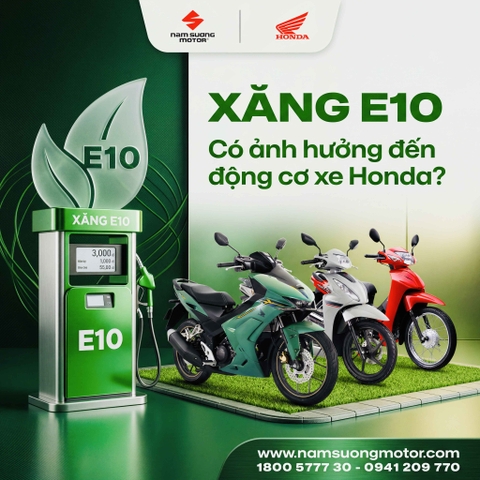 Sử dụng xăng E10 có ảnh hưởng đến động cơ xe Honda không?