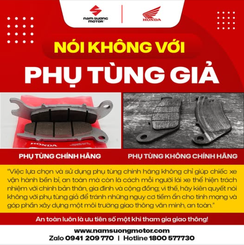 🚫 NÓI KHÔNG VỚI PHỤ TÙNG GIẢ – BẢO VỆ AN TOÀN CỦA BẠN 🚫