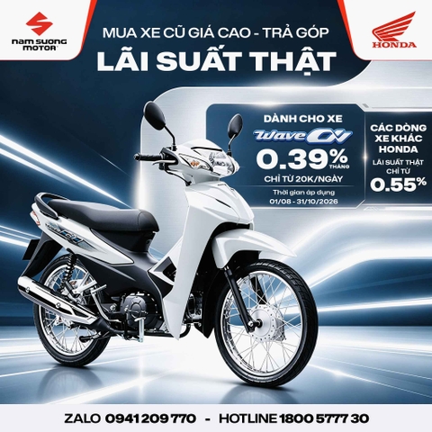 🌟 MUA WAVE ALPHA CHỈ TỪ 2,9 TRIỆU - HÀNG THÁNG TRẢ TỪ 833K 🌟