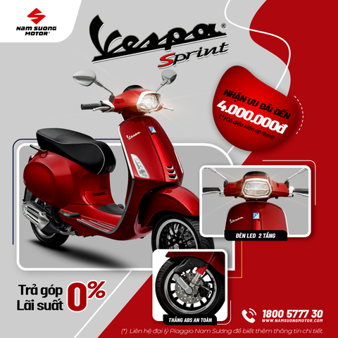BẠN THÍCH VESPA?  Cơ hội sắm Vespa - Rinh ngay ưu đãi 4.000.000 đồng