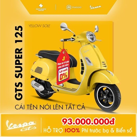 CƠ HỘI MUA XE 𝗩𝗘𝗦𝗣𝗔 𝗚𝗧𝗦 𝗦𝗨𝗣𝗘𝗥 𝟭𝟮𝟱 𝗔𝗕𝗦 VỚI GIÁ ƯU ĐÃI 𝟭 𝗫𝗘 𝗗𝗨𝗬 𝗡𝗛𝗔̂́𝗧 CHỈ DUY NHẤT TẠI HỆ THỐNG 𝗣𝗜𝗔𝗚𝗚𝗜𝗢 𝗡𝗔𝗠 𝗦𝗨̛𝗢̛𝗡𝗚.