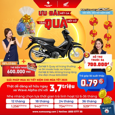 🎉MUA NGAY WAVE ALPHA - ƯU ĐÃI HẾT GA - TẶNG QUÀ HẾT CỠ.