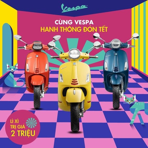 CHÀO NĂM MỚI, VESPA LÌ XÌ 2 TRIỆU