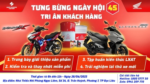 👉TRIỆU LỜI CẢM ƠN!!  HEAD NAM SƯƠNG BẠC LIÊU xin thông báo Chương Trình " NGÀY HỘI 4S- TRI ÂN KHÁCH HÀNG "