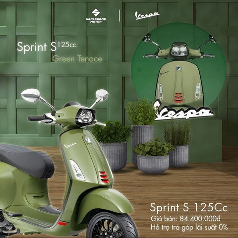 🟩 Vespa Sprint S Green Tenace - táo bạo, mạnh mẽ, đầy lôi cuốn