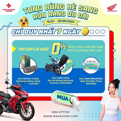 TƯNG BỪNG HÈ SANG - RỘN RÀNG ƯU ĐÃI: CHỈ CÒN 7 NGÀY NỮA THÔI!