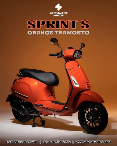 💙 MUA NGAY VESPA SPRINT 125 S- SẮC CAM CÁ TÍNH