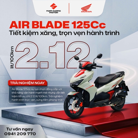AIR BLADE 125CC – TIẾT KIỆM XĂNG, TRỌN VẸN HÀNH TRÌNH