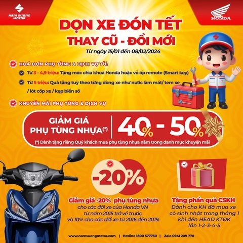 DỌN XE ĐÓN TẾT - THU CŨ, ĐỔI MỚI