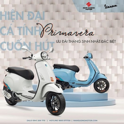 🌿🌿Ưu đãi tháng sinh nhật đặc biệt khi mua xe Vespa/Piaggio tại đại lý chính hãng Piaggio Nam Sương