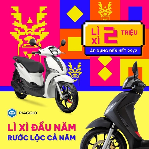 Mở hồng bao năm mới với Piaggio và nhận ngay LÌ XÌ MAY MẮN 2 TRIỆU ĐỒNG. ​