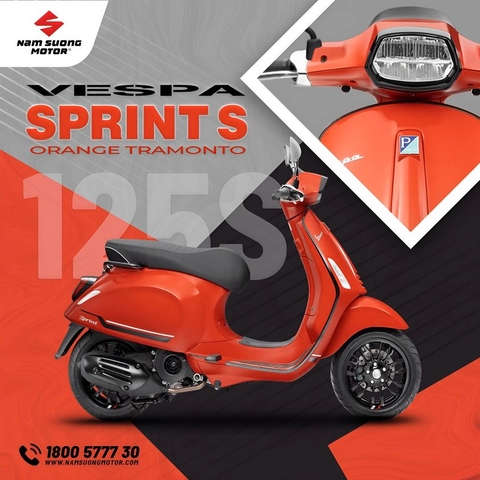 VESPA SPRINT S PHIÊN BẢN MÀU ORANGE TRAMONTO NỔI BẬT VÀ SÀNH ĐIỆU!