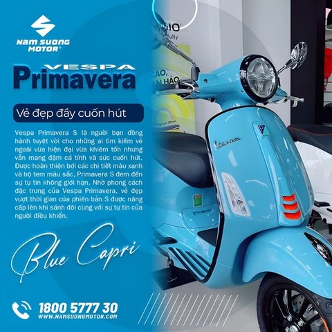 ❓Bạn muốn sự khác biệt? Hãy chọn Vespa Primavera S, không những ngoại hình đẹp và sang trọng mà còn có nhiều ưu đãi tại Piaggio Nam Sương