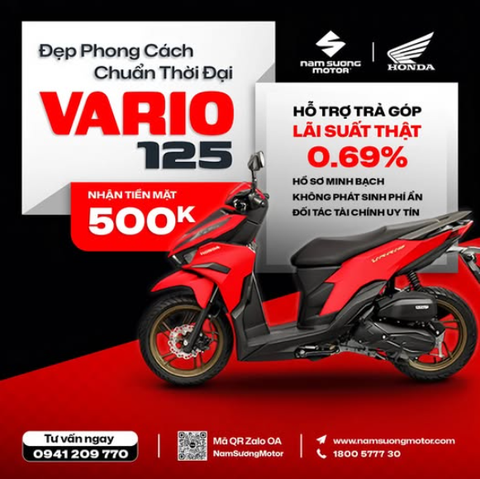 🧧 Cuối năm sắm VARIO 125 2025 "SỞ HỮU XE SANG - ƯU ĐÃI CHUẨN TỐT!"🎁