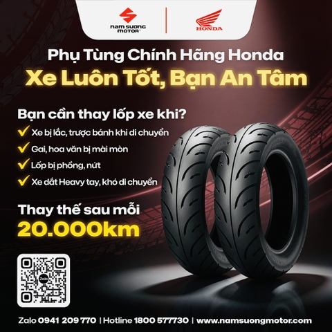 ⚠️ KHI NÀO CẦN THAY LỐP XE MÁY?