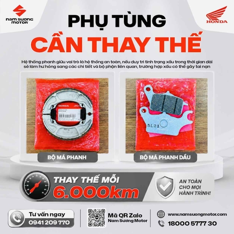 ⚠️ Đừng chạy xe với chiếc phanh (thắng xe) đã mòn!