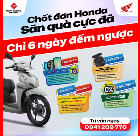 ⏰ CHỐT ĐƠN HONDA - SĂN QUÀ CỰC ĐÃ! ⏰