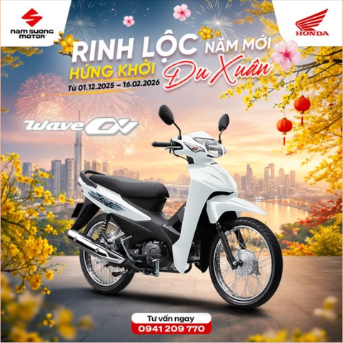 🌟 Rước Wave Alpha – Rinh Lộc Về Nhà 🌟 Mua xe nhiều ưu đãi bất ngờ đang chờ Quý Khách!