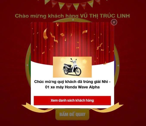 🎁KHÁCH HÀNG MAY MẮN HÔM NAY ĐÃ LỘ DIỆN - MUA XE TRÚNG XE WAVE ALPHA🎁