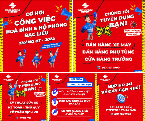 NAM SƯƠNG MOTOR - THÔNG BÁO TUYỂN DỤNG