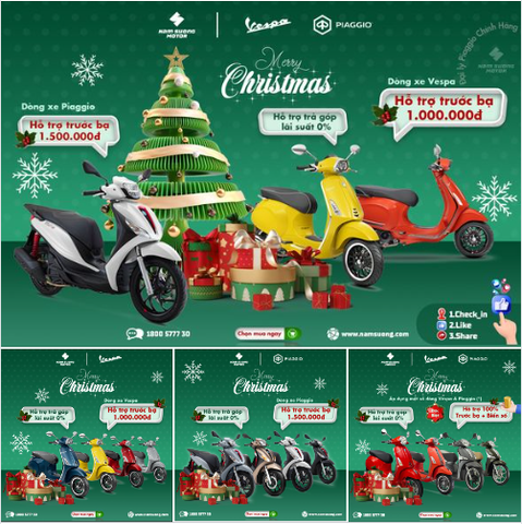 🌲GIÁNG SINH TỪNG BỪNG - ƯU ĐÃI LỚN CÙNG PIAGGIO NAM SƯƠNG🌲