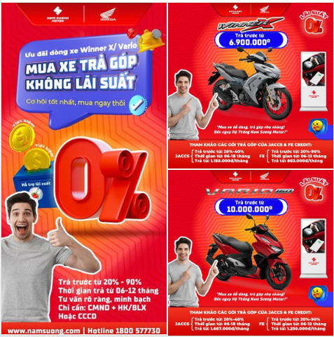 Mua xe 𝗩𝗮𝗿𝗶𝗼 𝟭𝟲𝟬 & 𝗪𝗶𝗻𝗻𝗲𝗿 𝗫 TRẢ GÓP 𝗟𝗔̃𝗜 𝗦𝗨𝗔̂́𝗧 𝟬%  Mua xe dễ dàng, trả góp nhẹ nhàng.