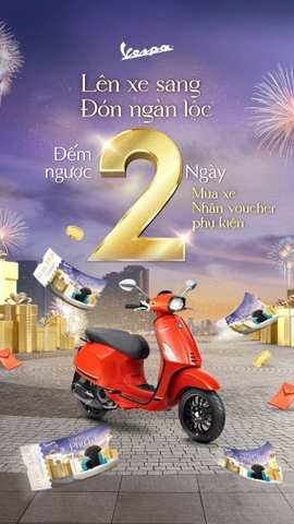 🧧ƯU ĐÃI CHỈ CÒN 02 NGÀY - sở hữu ngay VESPA để được BỐC THĂM cơ hội TRÚNG XE giá trị lên đến 80 TRIỆU ĐỒNG🧧