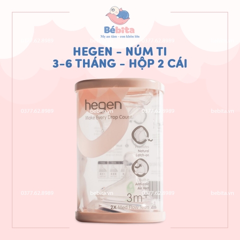 HEGEN - NÚM TI - 3-6 THÁNG - HỘP 2 CÁI