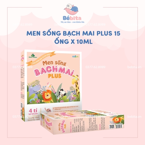 MEN SỐNG BẠCH MAI PLUS 15 ỐNG X 10ML
