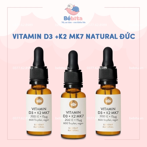 VITAMIN D3 +K2 MK7 NATURAL ĐỨC