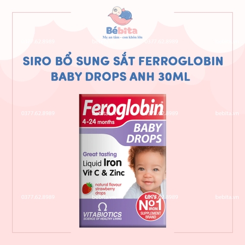 SIRO BỔ SUNG SẮT FERROGLOBIN BABY DROPS ANH 30ML