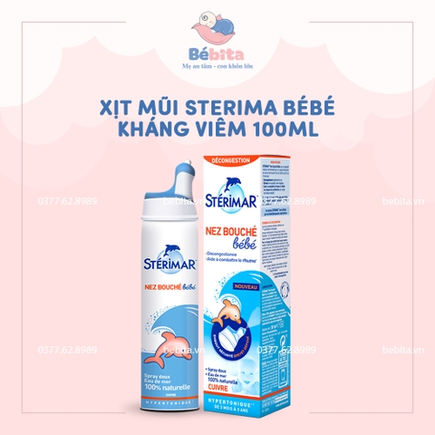 XỊT MŨI STERIMA BÉBÉ KHÁNG VIÊM 100ML