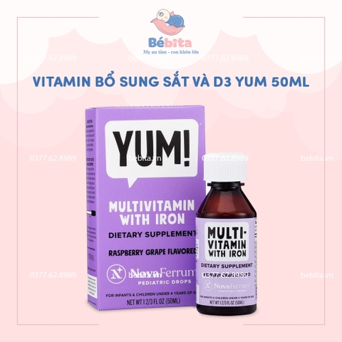 VITAMIN BỔ SUNG SẮT VÀ D3 YUM 50ML