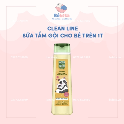 Clean Line - SỮA TẮM GỘI cho bé trên 1 tuổi