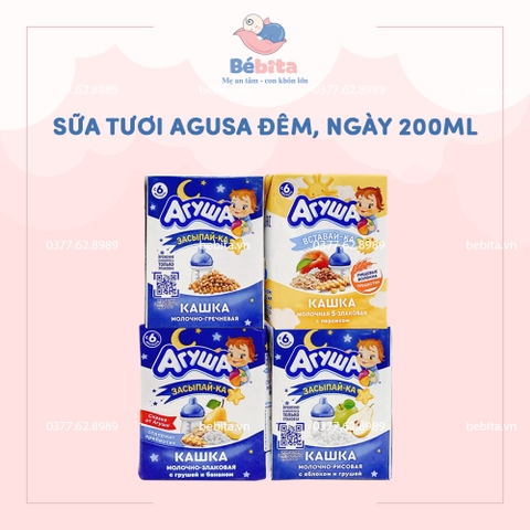 SỮA TƯƠI AGUSA ĐÊM,NGÀY 200ML